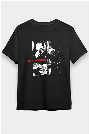 The Cranberries Baskılı Unisex Siyah Tişört - Tshirt