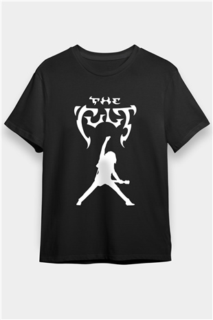 The Cult Baskılı Unisex Siyah Tişört - Tshirt
