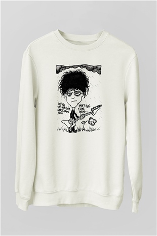 The Cure Beyaz Unisex Sweatshirt