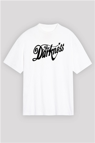 The Darkness Beyaz Unisex Oversize Tişört T-Shirt