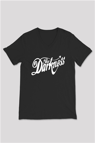 The Darkness Siyah Unisex V Yaka Tişört T-Shirt