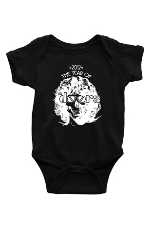 The Doors Baskılı Siyah Bebek Body - Zıbın