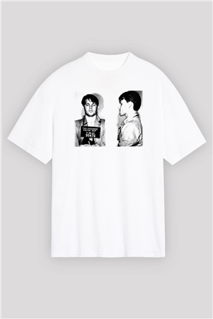 The Doors Beyaz Unisex Oversize Tişört T-Shirt