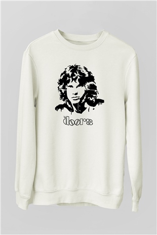 The Doors Beyaz Unisex Sweatshirt