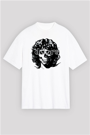The Doors Beyaz Oversize Tişört Oversize T-shirt - TişörtFabrikası