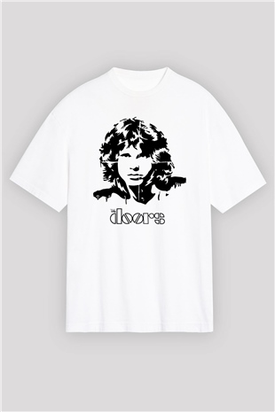 The Doors Beyaz Oversize Tişört Oversize T-shirt - TişörtFabrikası