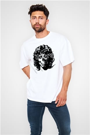 The Doors Beyaz Oversize Tişört Oversize T-shirt - TişörtFabrikası