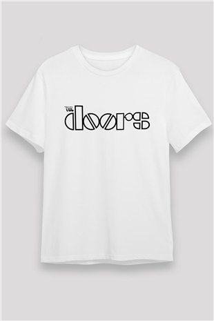 The Doors Beyaz Unisex Tişört T-Shirt - TişörtFabrikası