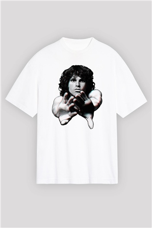 The Doors Beyaz Oversize Tişört Oversize T-shirt - TişörtFabrikası