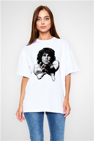 The Doors Beyaz Oversize Tişört Oversize T-shirt - TişörtFabrikası