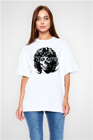 The Doors Beyaz Oversize Tişört Oversize T-shirt - TişörtFabrikası