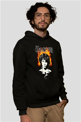 The Doors Siyah Unisex Kapüşonlu Sweatshirt