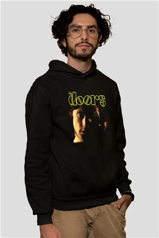 The Doors Siyah Unisex Kapüşonlu Sweatshirt
