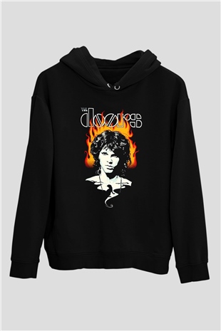 The Doors Siyah Unisex Kapüşonlu Sweatshirt