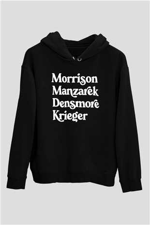 The Doors Siyah Unisex Kapüşonlu Sweatshirt