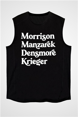 The Doors Siyah Unisex Kolsuz Tişört
