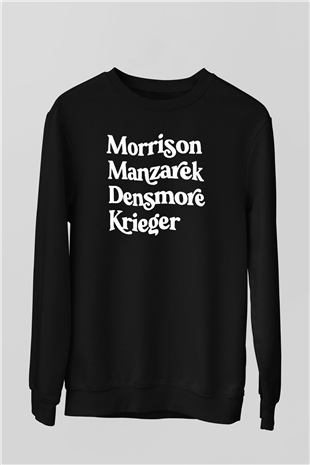 The Doors Siyah Unisex Sweatshirt