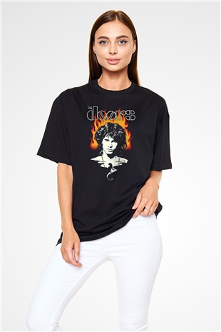 The Doors Siyah Oversize Tişört Oversize T-shirt - TişörtFabrikası