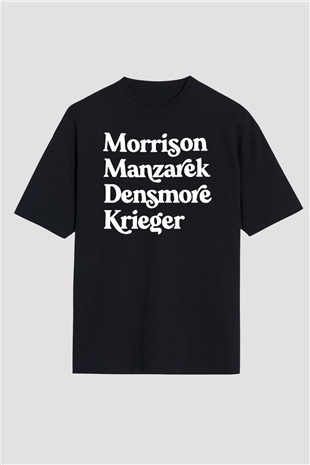 The Doors Siyah Oversize Tişört Oversize T-shirt - TişörtFabrikası
