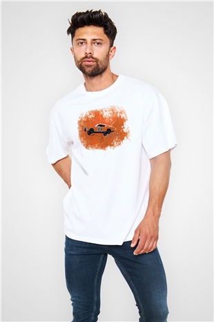The Dukes of Hazzard Beyaz Unisex Oversize Tişört