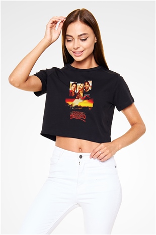 The Dukes of Hazzard Siyah   Crop Top Tişört