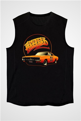 The Dukes of Hazzard Siyah Unisex  Kolsuz Tişört