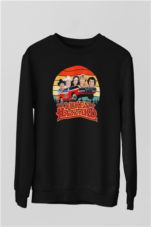 The Dukes of Hazzard Siyah Unisex  Sweatshirt
