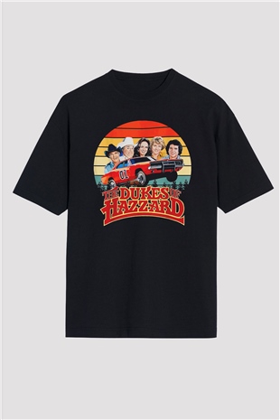 The Dukes of Hazzard Siyah Oversize Tişört