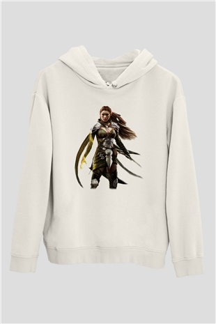 The Elder Scrolls Online Beyaz Unisex Kapşonlu Sweatshirt