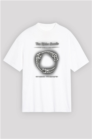 The Elder Scrolls Online Beyaz Unisex Oversize Tişört T-Shirt