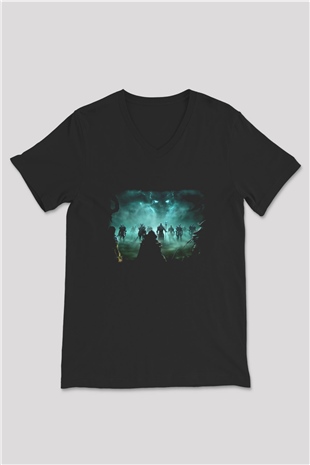 The Elder Scrolls Online Siyah Unisex V Yaka Tişört T-Shirt