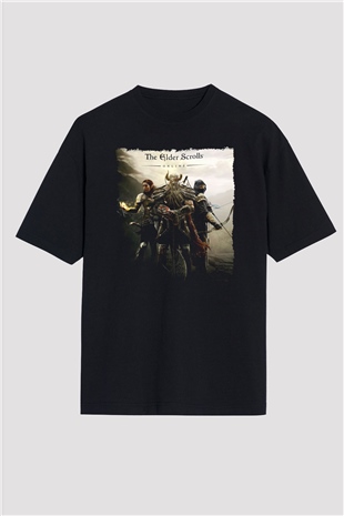 The Elder Scrolls Online Siyah Oversize Tişört Oversize T-shirt