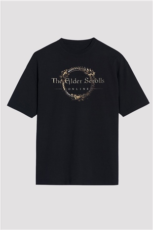 The Elder Scrolls Online Siyah Unisex Oversize Tişört T-Shirt