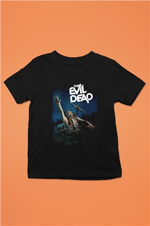 The Evil Dead Baskılı Siyah Unisex Çocuk Tişört