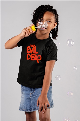 The Evil Dead Baskılı Siyah Unisex Çocuk Tişört