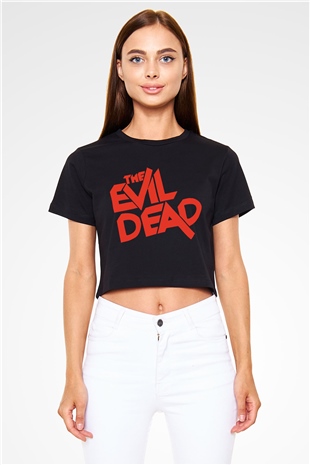 The Evil Dead Siyah Crop Top Tişört