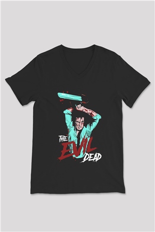 The Evil Dead Siyah Unisex V Yaka Tişört