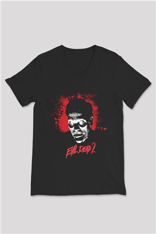 The Evil Dead Siyah Unisex V Yaka Tişört