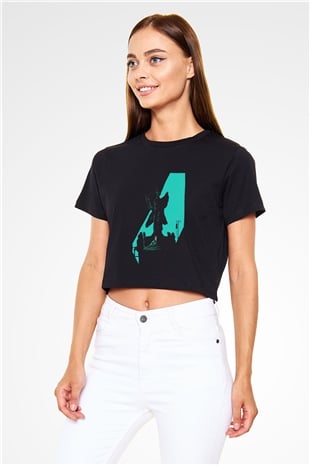 The Exorcist Siyah Crop Top Tişört