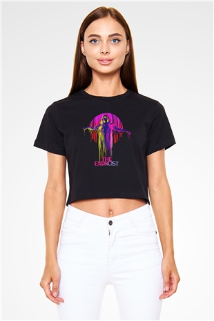 The Exorcist Siyah   Crop Top Tişört