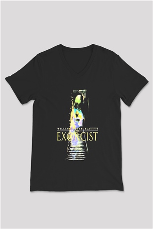 The Exorcist Siyah Unisex V Yaka Tişört