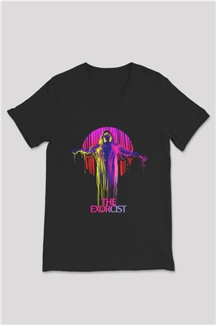 The Exorcist Siyah Unisex  V Yaka Tişört