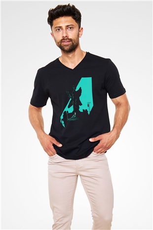 The Exorcist Siyah Unisex V Yaka Tişört