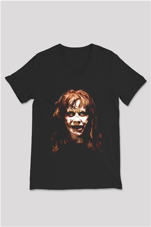 The Exorcist Siyah Unisex V Yaka Tişört