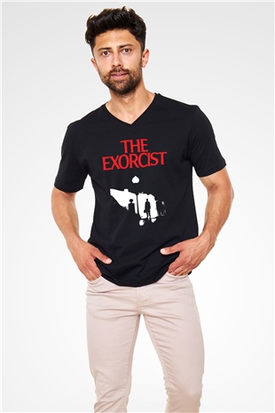 The Exorcist Siyah Unisex  V Yaka Tişört