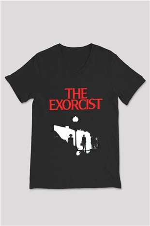 The Exorcist Siyah Unisex  V Yaka Tişört