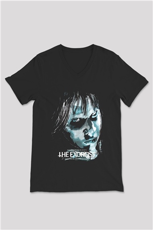 The Exorcist Siyah Unisex V Yaka Tişört