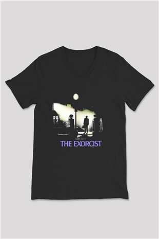 The Exorcist Siyah Unisex  V Yaka Tişört