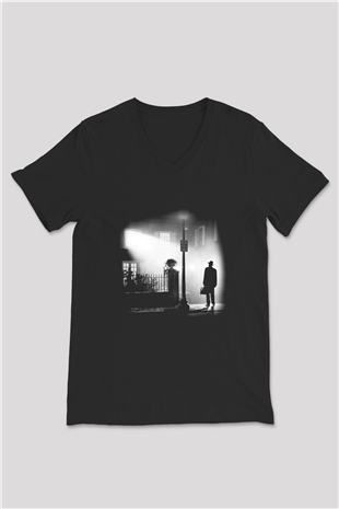 The Exorcist Siyah Unisex V Yaka Tişört
