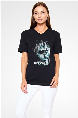 The Exorcist Siyah Unisex V Yaka Tişört